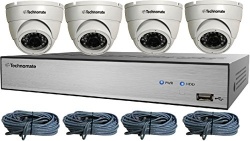 TECHNOMATE TM-8 NVR KIT 8-CHANNEL 4 X WHITE 2MP DOME CAMERAS & 2TB HDD